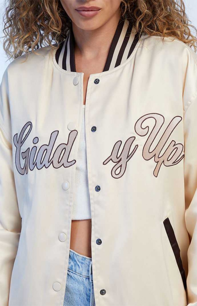 CREAM PacSun Giddy Up Varsity Coach Jacket | AELQWFI-29