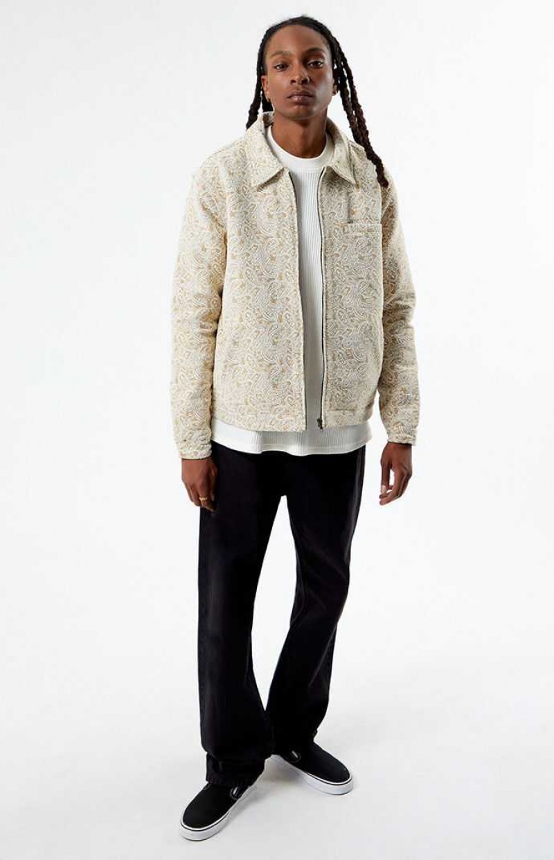 CREAM PacSun Luxe Jacquard Gas Jacket | XKZETUI-59