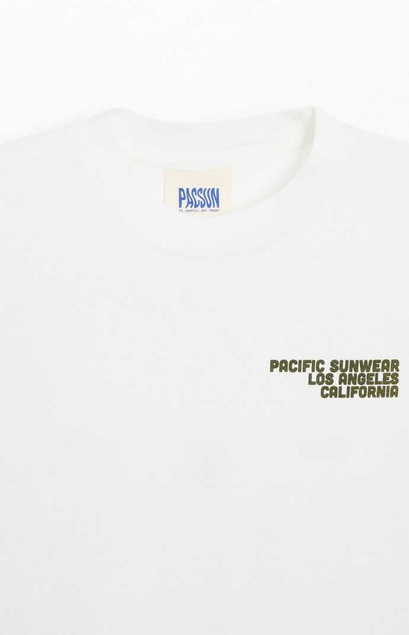 CREAM PacSun Pacific Sunwear Floral T-Shirt | DMQJPKH-48