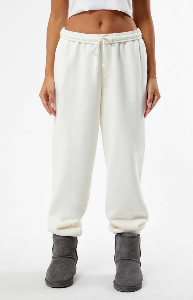 CREAM PacSun Pacific Sunwear Newport Crest Sweatpants | ZHRYJSQ-14