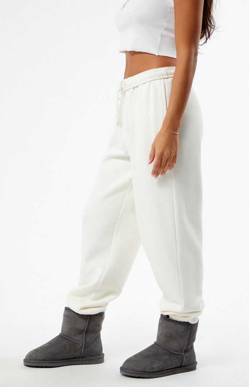 CREAM PacSun Pacific Sunwear Newport Crest Sweatpants | ZHRYJSQ-14