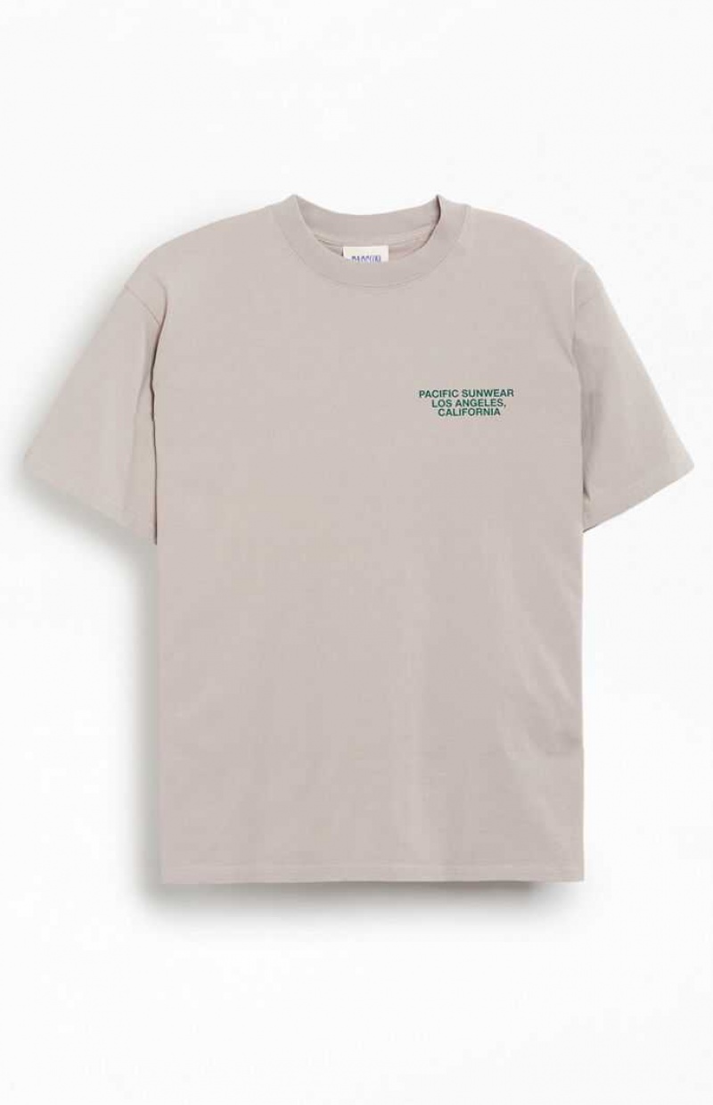 CREAM PacSun Pacific Sunwear Palms T-Shirt | EZPVWUB-62