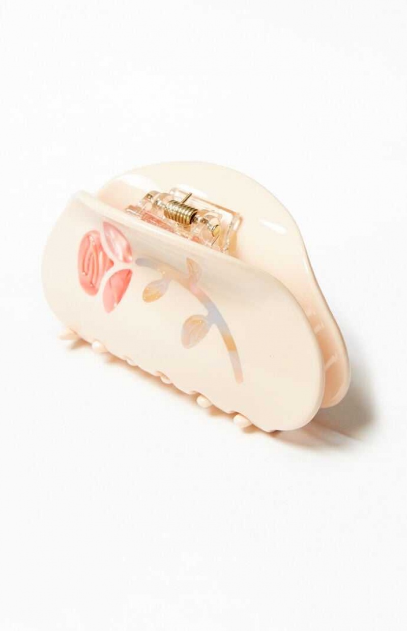 CREAM PacSun Rose Hair Clip | TQPRSYU-98