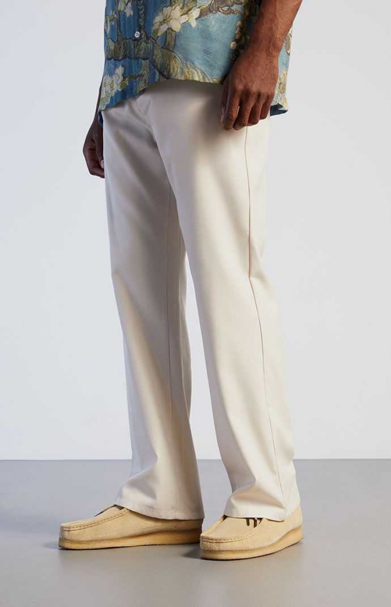 CREAM PacSun Slim Boot Cream Trousers | QBVJSOA-04