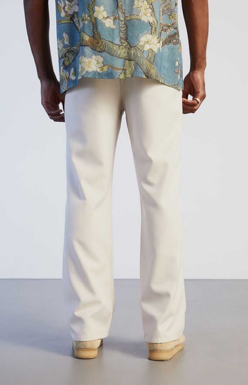 CREAM PacSun Slim Boot Cream Trousers | QBVJSOA-04