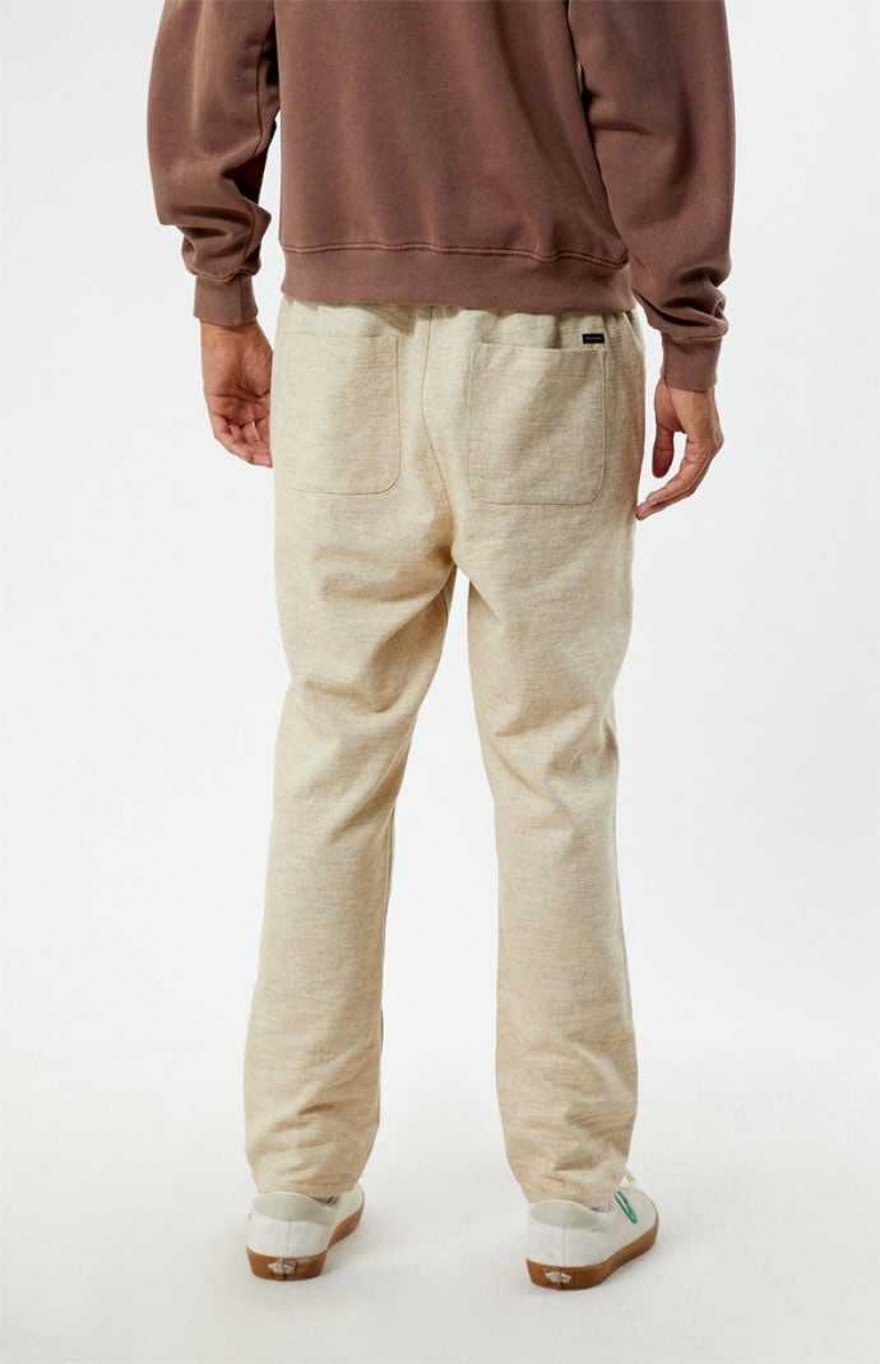 CREAM PacSun Slim Linen Pants | JURANSK-62