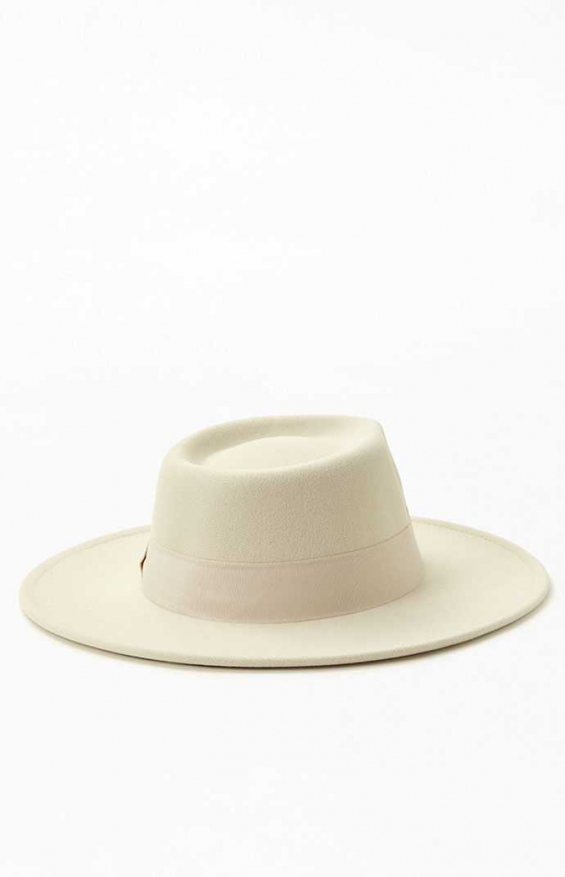 CREAM PacSun Structured Fedora Hat | UNJZCPK-01