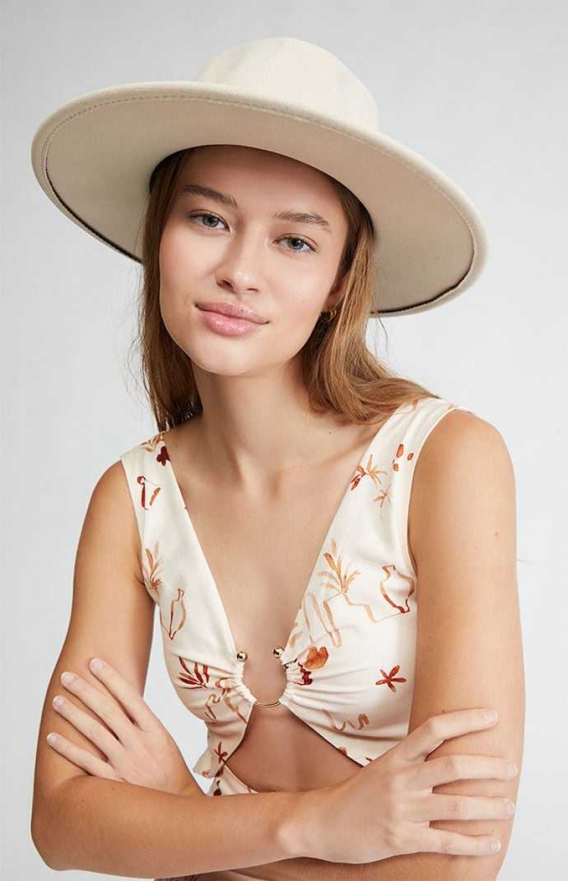 CREAM PacSun Structured Fedora Hat | UNJZCPK-01