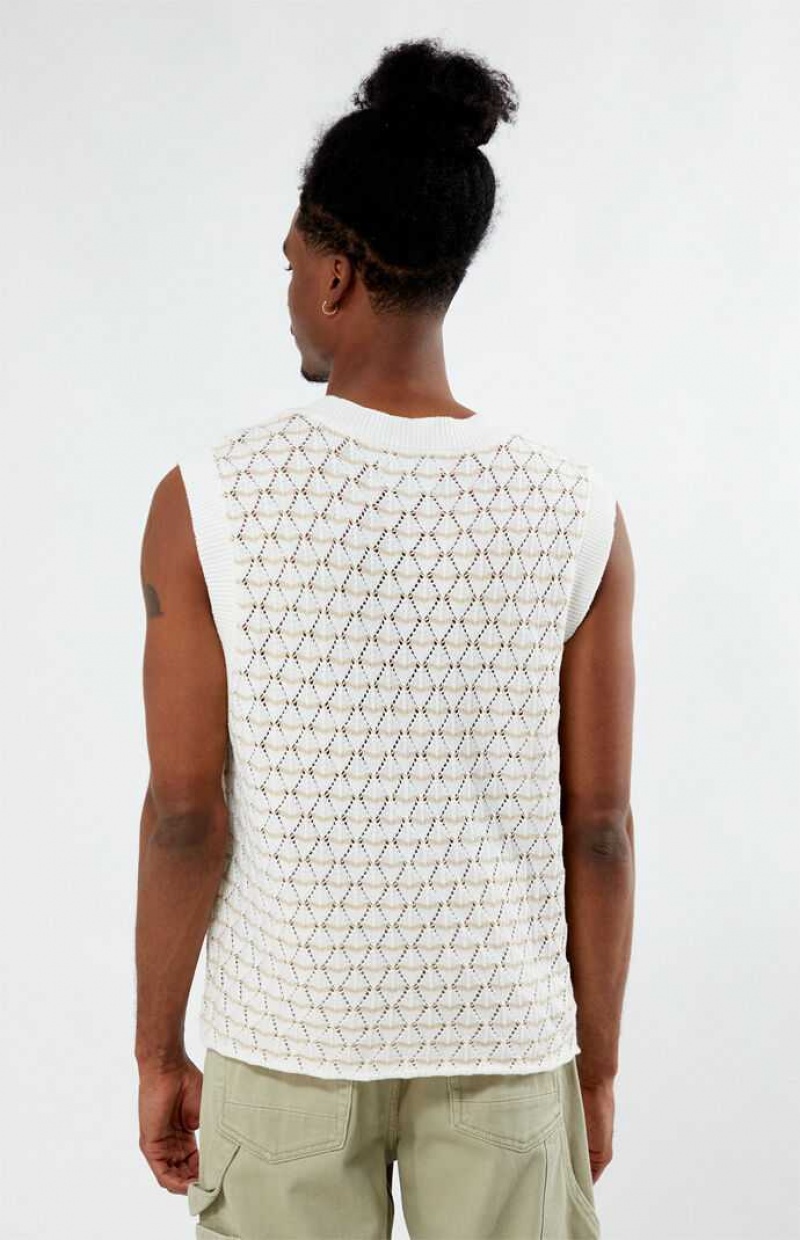 CREAM PacSun Sweater Vest | EJMGCXD-25