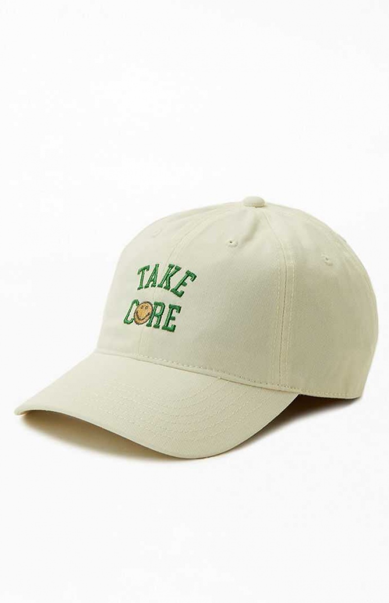 CREAM PacSun Take Care Strapback Hat | BPUTOLX-15