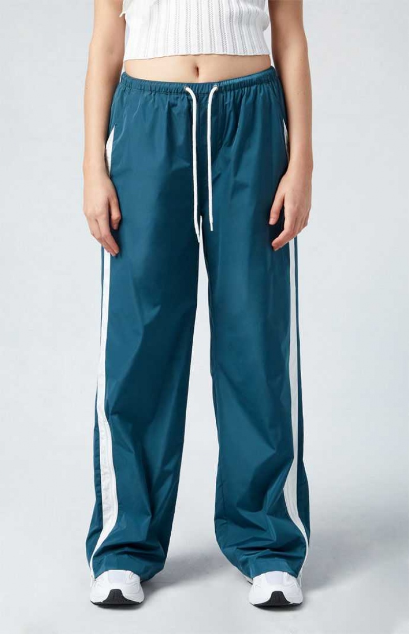 DARK BLUE PacSun Velocity Pull-On Baggy Track Pants | VZHNGQR-49