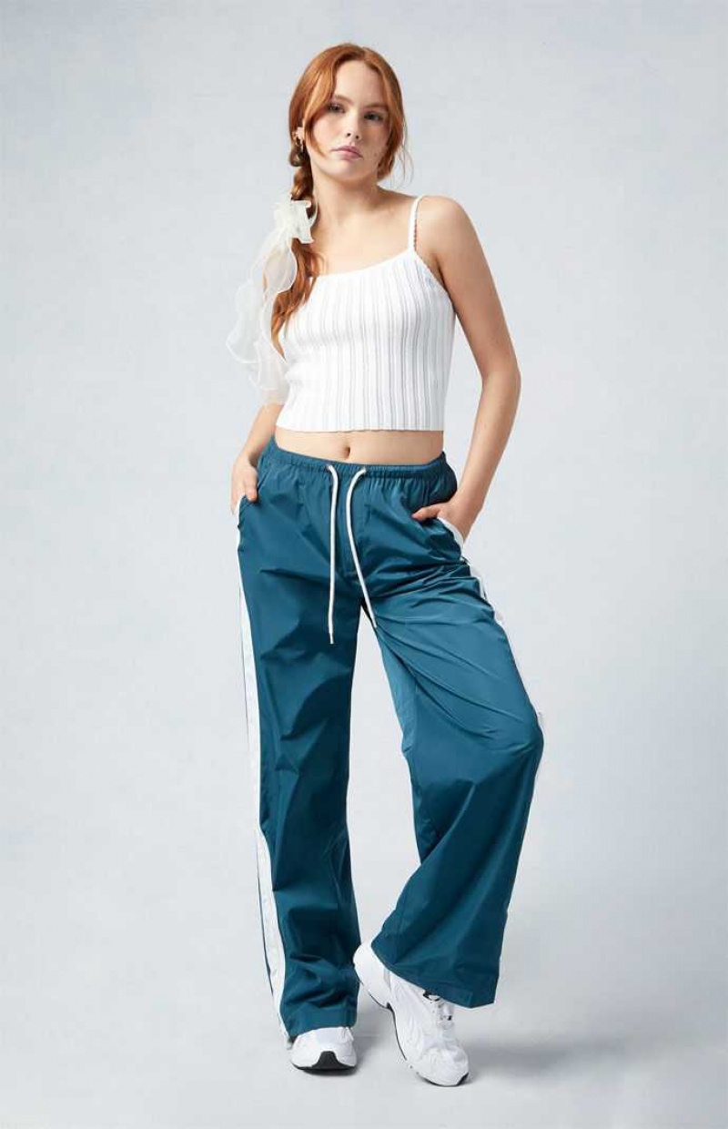 DARK BLUE PacSun Velocity Pull-On Baggy Track Pants | VZHNGQR-49