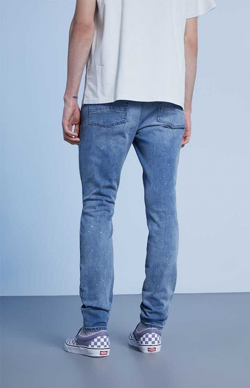 DARK DENIM PacSun Stacked Skinny Indigo Comfort Stretch Jeans | YRILJOX-27