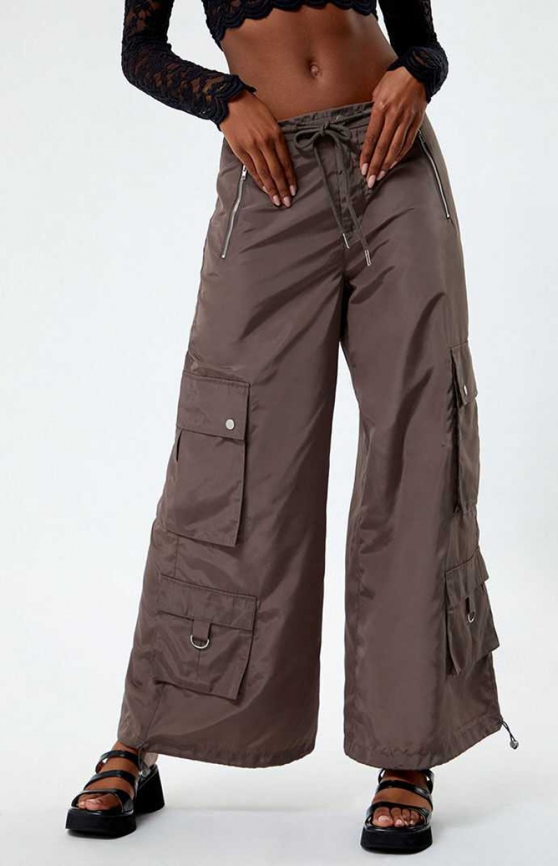 DARK GRAY PacSun Wide Leg Baggy Pants | KUBZYIX-96