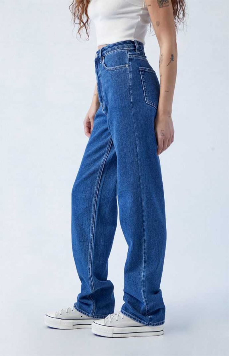 DARK INDIGO PacSun Dark Indigo '90s Boyfriend Jeans | EMNISTQ-05