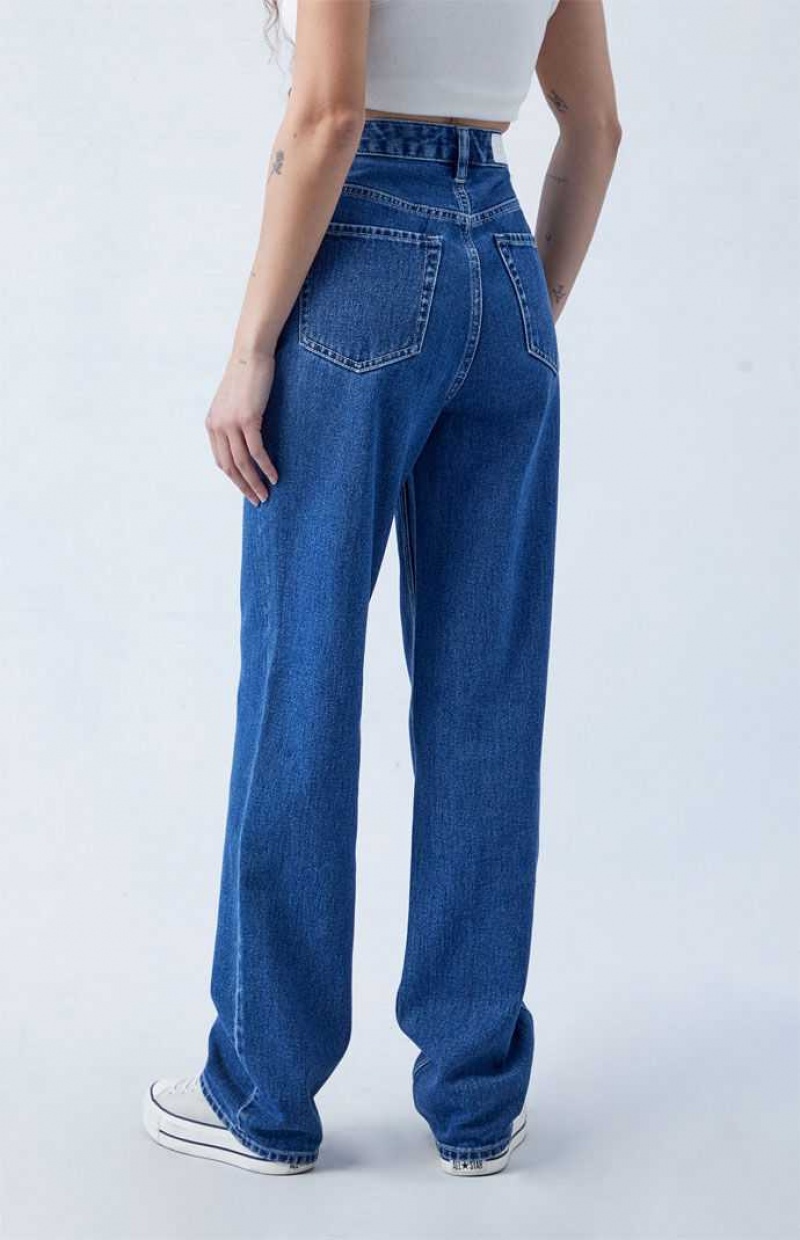 DARK INDIGO PacSun Dark Indigo '90s Boyfriend Jeans | EMNISTQ-05