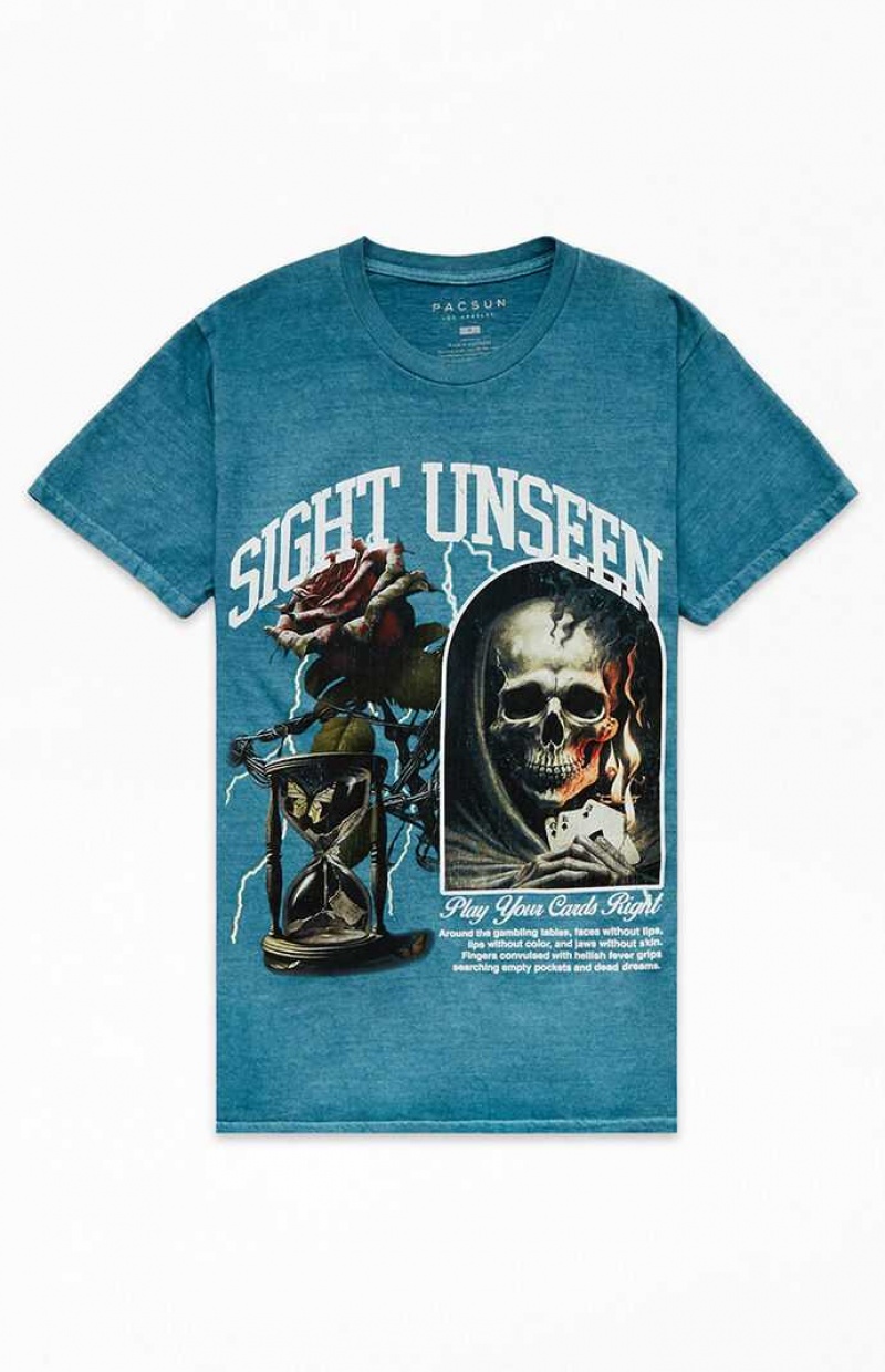 DENIM PacSun Sight Unseen T-Shirt | UWIJTAK-23