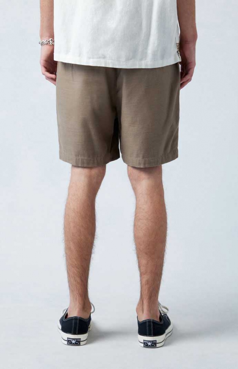 DESERT TAUPE PacSun Brown Volley Shorts | LJDIOBC-31