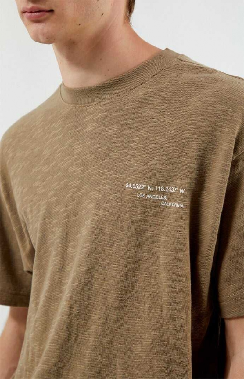 DESERT TAUPE PacSun Local Knit T-Shirt | KYLEIMO-65