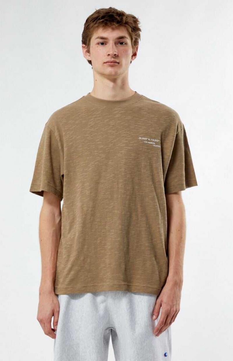 DESERT TAUPE PacSun Local Knit T-Shirt | KYLEIMO-65