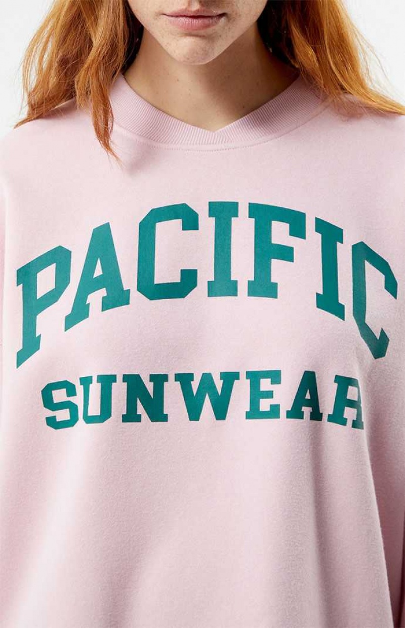 DUSK PINK PacSun Pacific Sunwear Surplice Oversized Sweatshirt | TMKIBEX-85