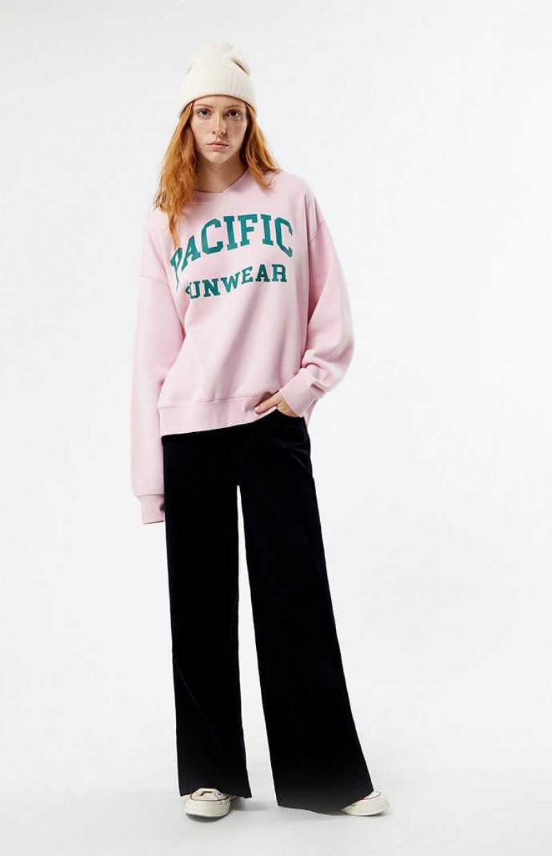 DUSK PINK PacSun Pacific Sunwear Surplice Oversized Sweatshirt | TMKIBEX-85