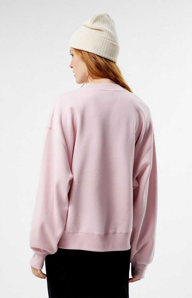 DUSK PINK PacSun Pacific Sunwear Surplice Oversized Sweatshirt | TMKIBEX-85