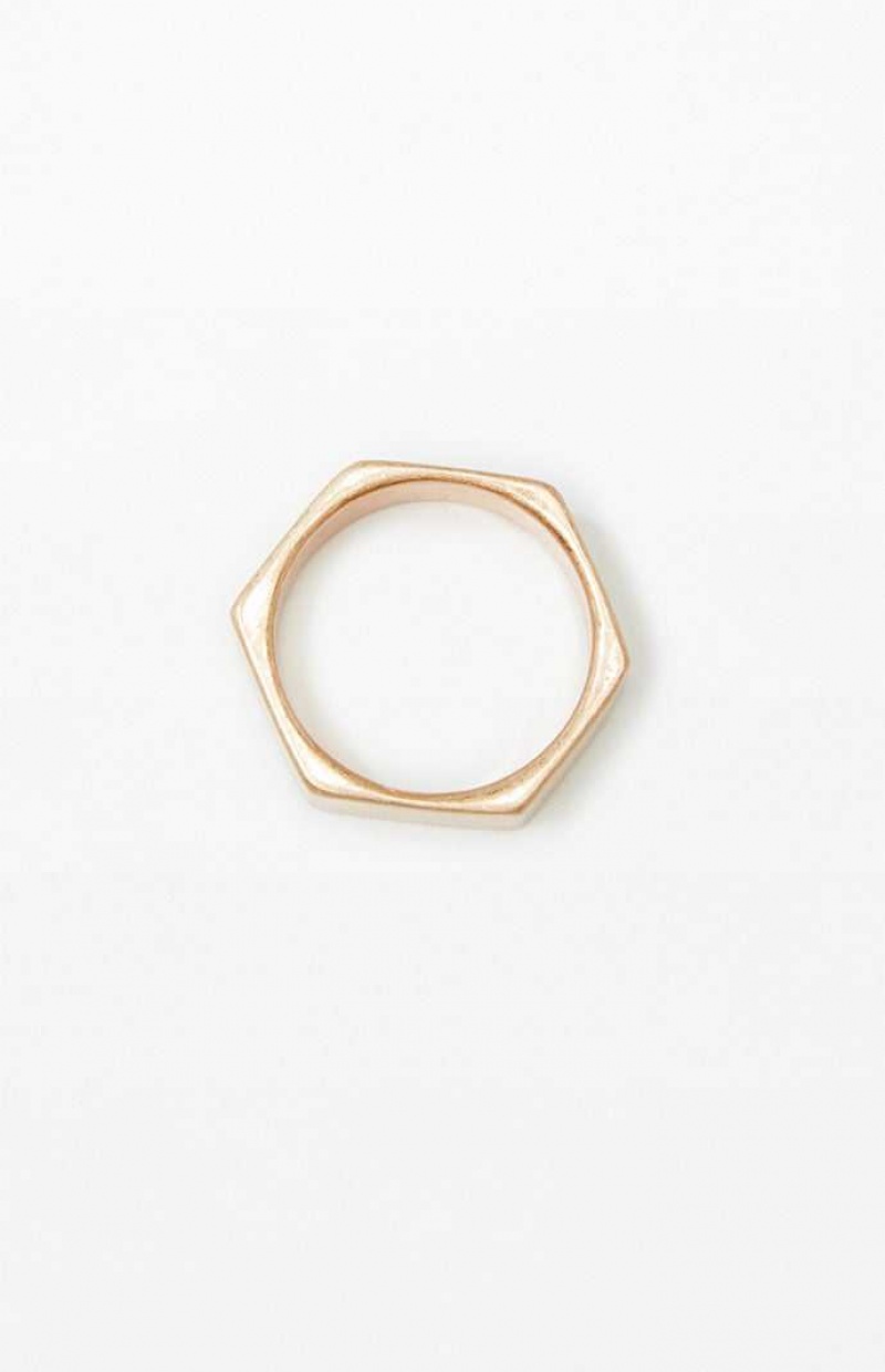 GOLD PacSun Gold Screw Ring | KNWJUCD-89