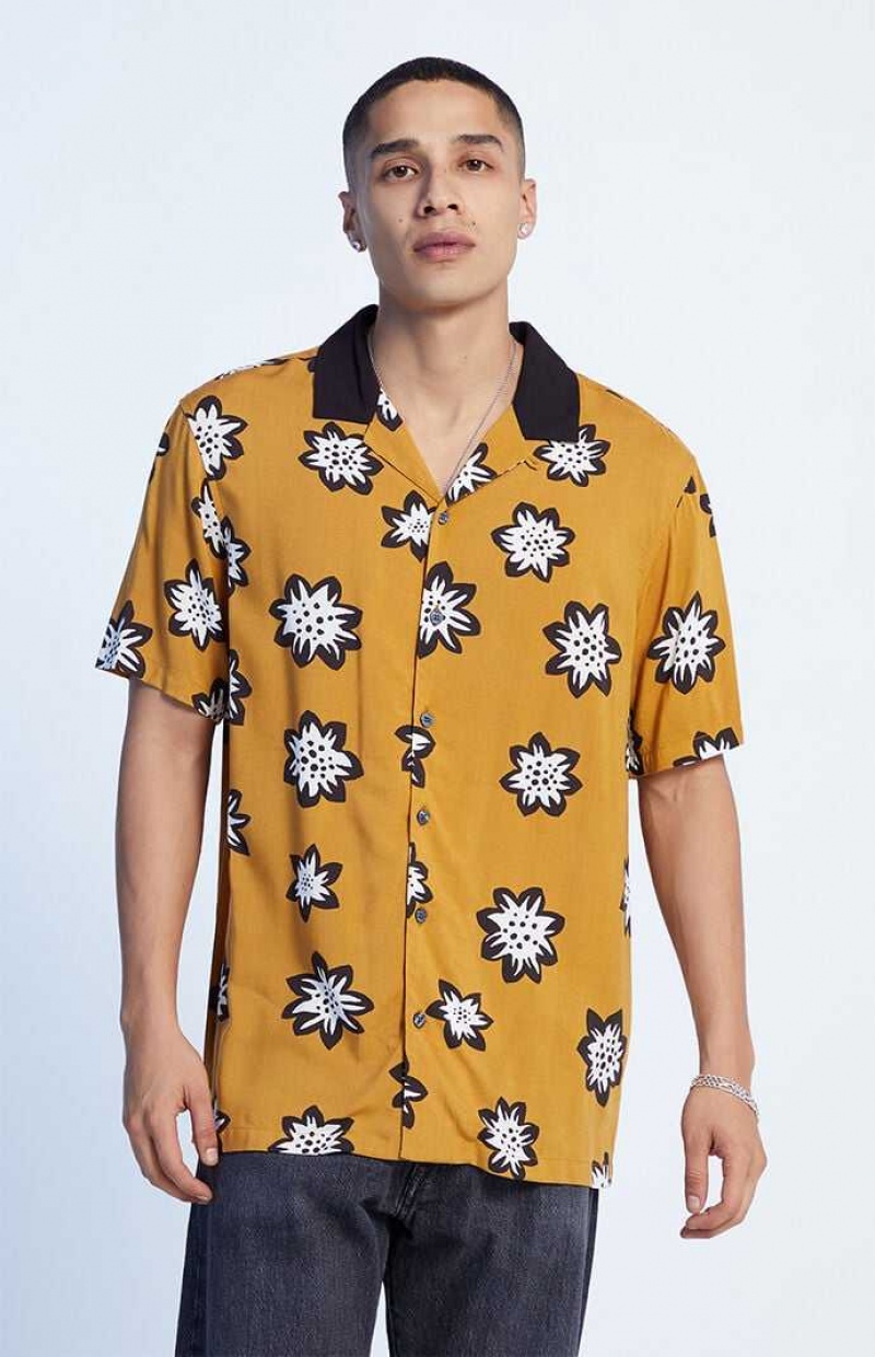 GOLD PacSun Resort Camp Shirt | XPIKTEM-27