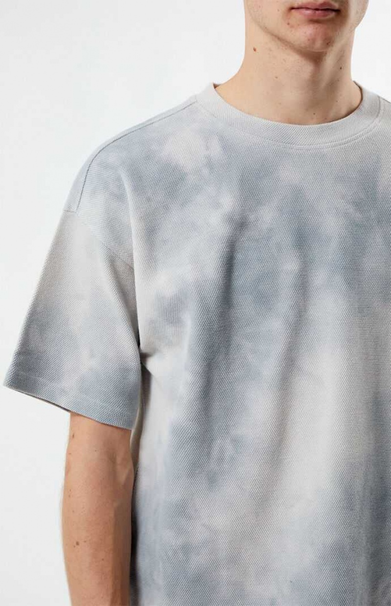 GRAY PacSun Cloud Dye T-Shirt | JQCGZBP-79