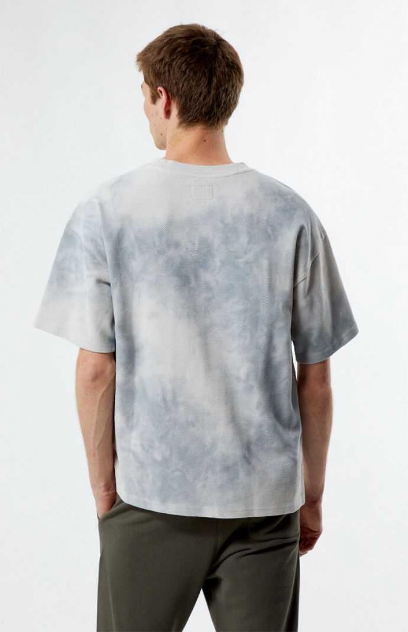 GRAY PacSun Cloud Dye T-Shirt | JQCGZBP-79