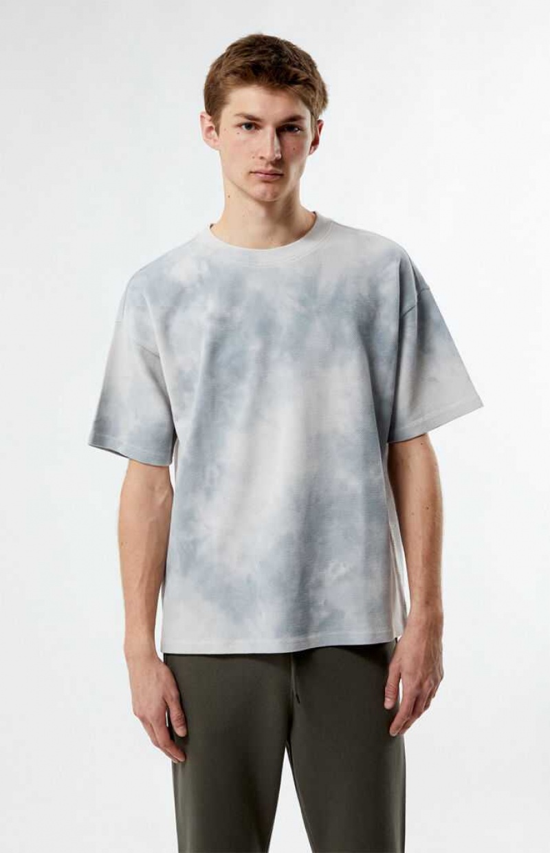 GRAY PacSun Cloud Dye T-Shirt | JQCGZBP-79