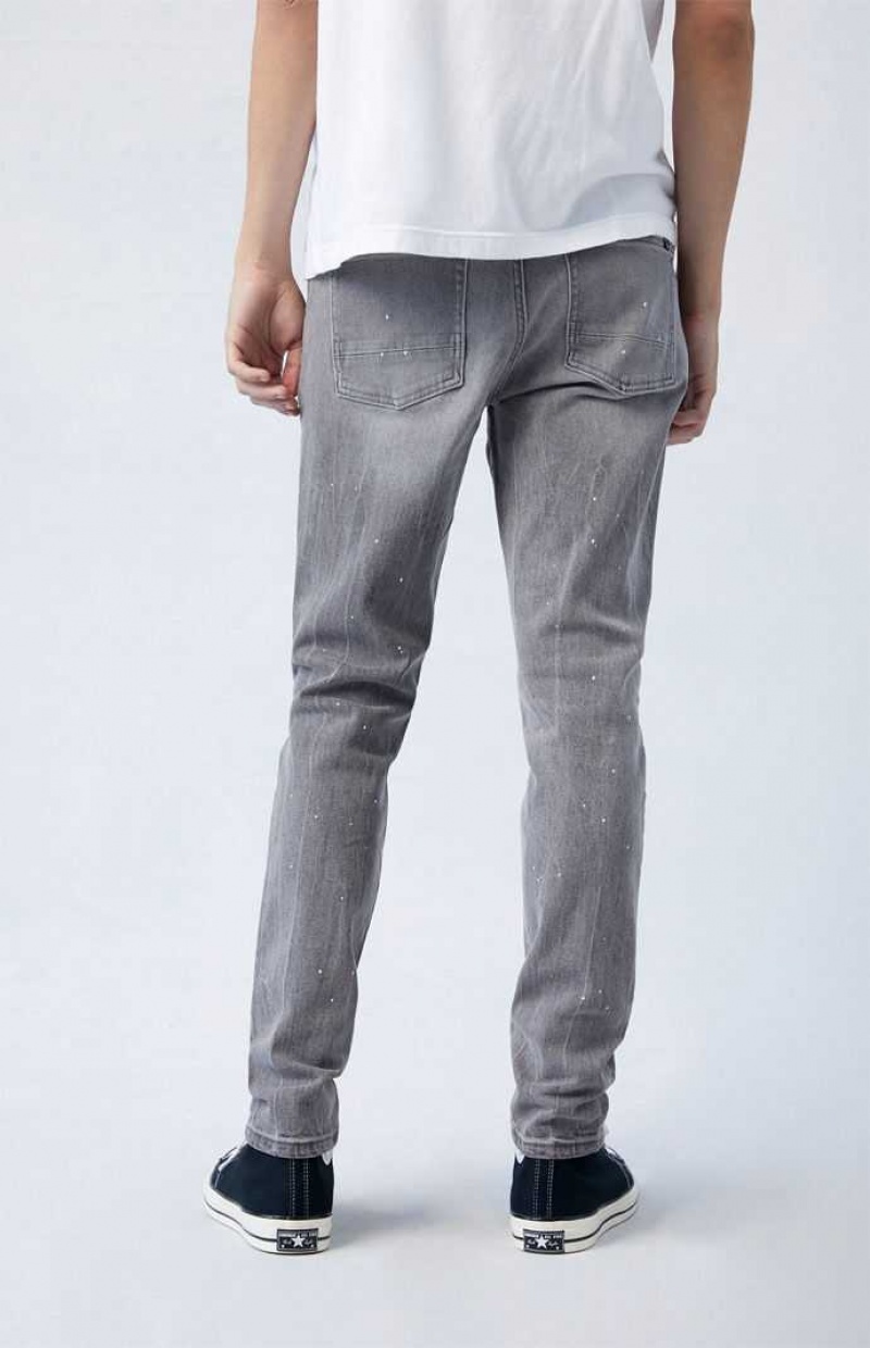 GRAY PacSun Comfort Stretch Gray Stacked Skinny Jeans | LDVNBWJ-29