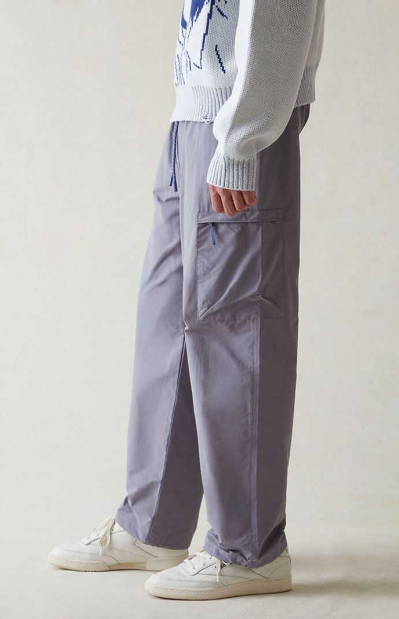 GRAY PacSun Eco Stretch Gray Baggy Cargo Pants | IAGYDEK-61