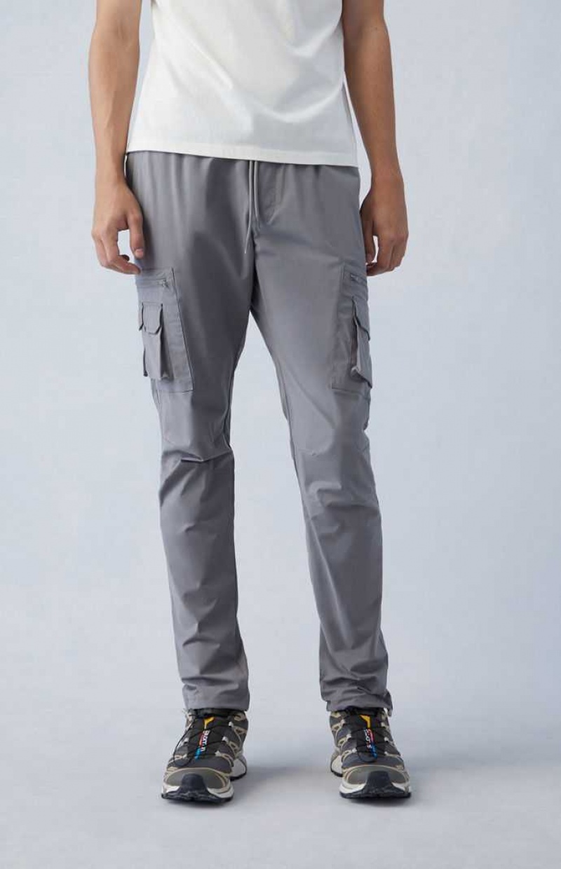 GRAY PacSun Eco Stretch Gray Slim Cargo Pants | NIMFDXB-56