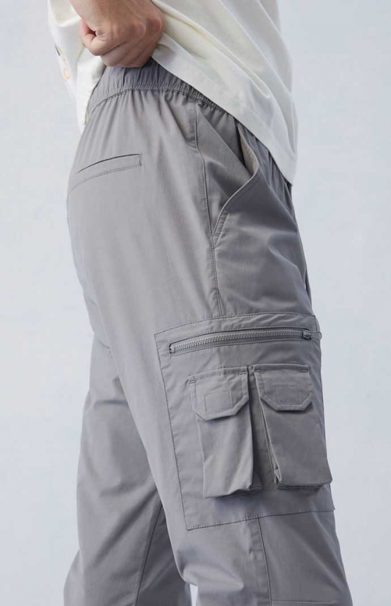 GRAY PacSun Eco Stretch Gray Slim Cargo Pants | NIMFDXB-56