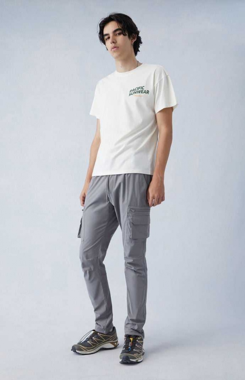 GRAY PacSun Eco Stretch Gray Slim Cargo Pants | NIMFDXB-56