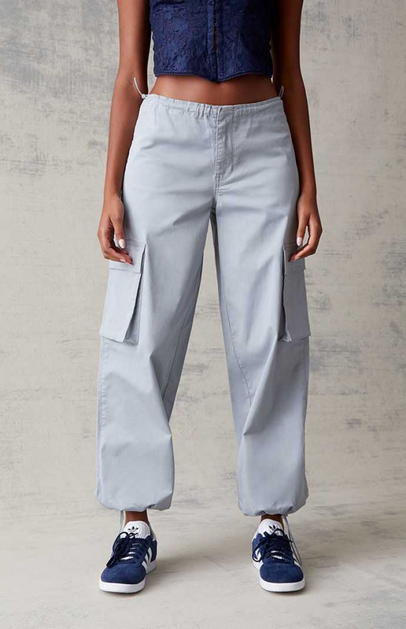 GRAY PacSun Gray Cargo Pull-On Pants | UYWDEAC-42