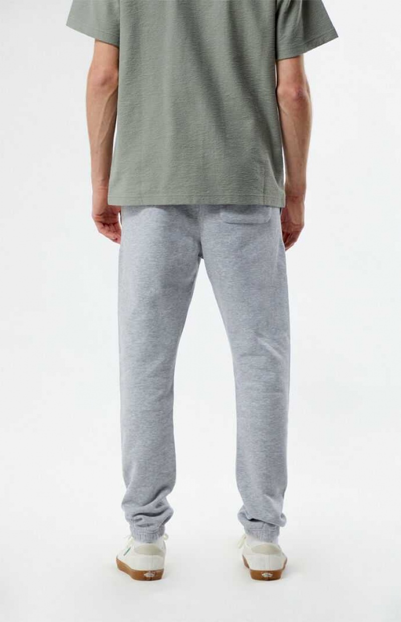 GRAY PacSun Gray Fleece Jogger Sweatpants | GYJXFLA-50