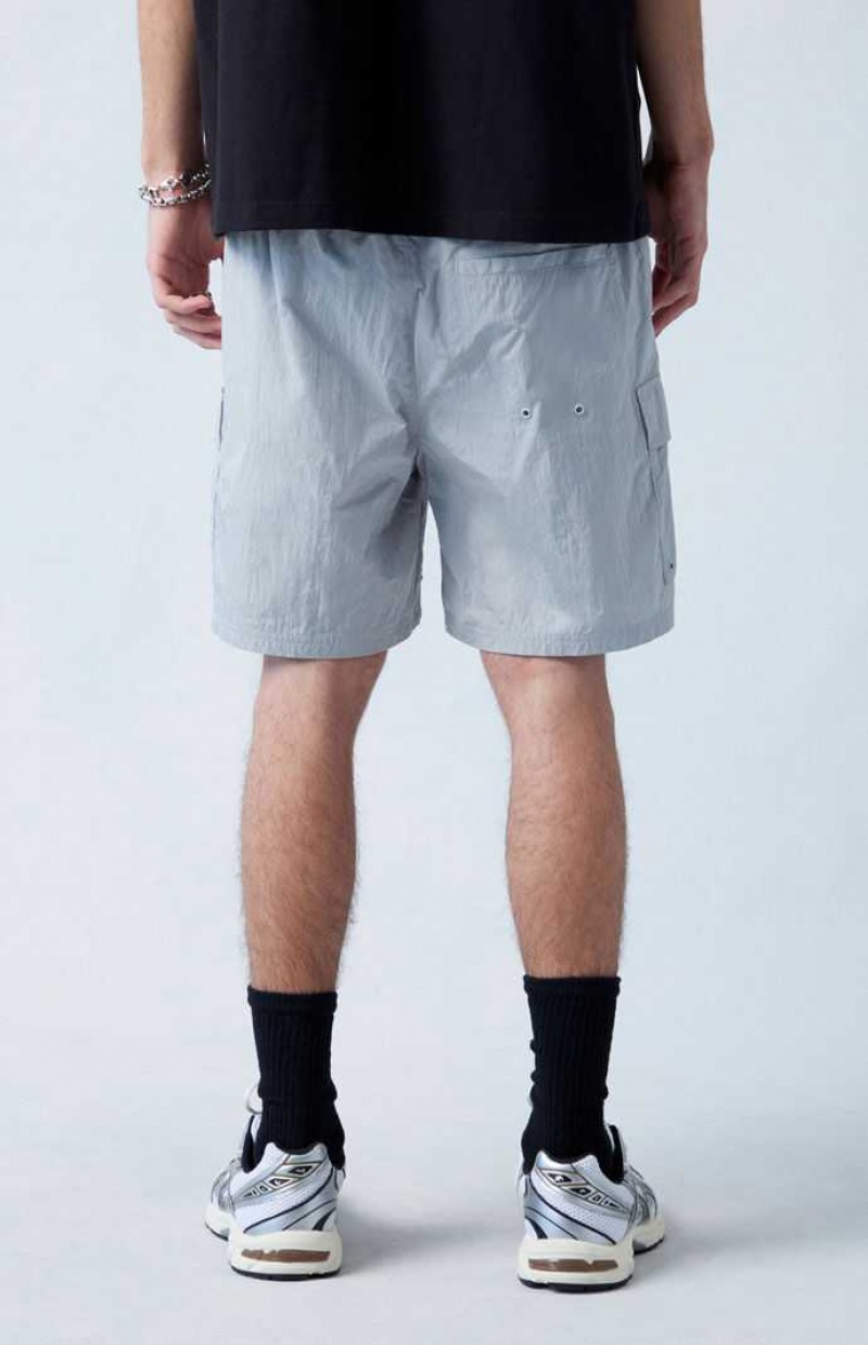 GRAY PacSun Gray Nylon Cargo Shorts | CGLAJOE-07