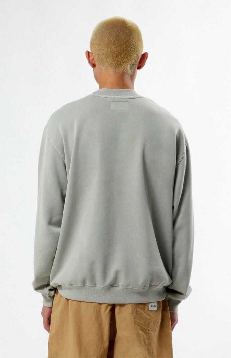 GRAY PacSun Monterey Bay Crew Neck Sweatshirt | KLDGRWN-36