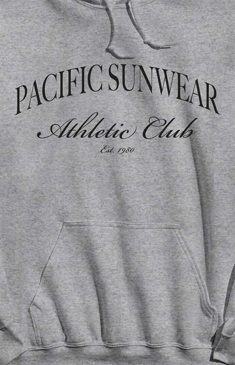 GRAY PacSun Pacific Sunwear Athletic Club Hoodie | FWHQXSY-60