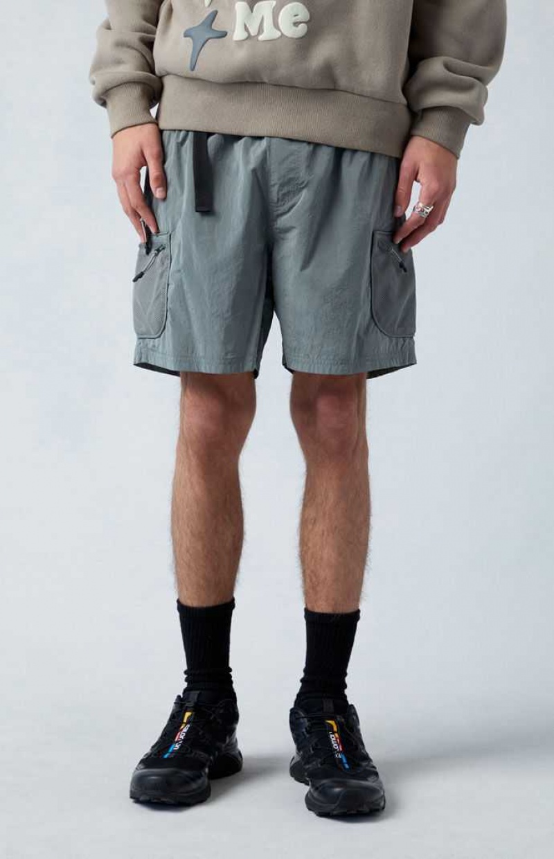 GRAY PacSun Tech Cargo Shorts | OLWBJTS-09