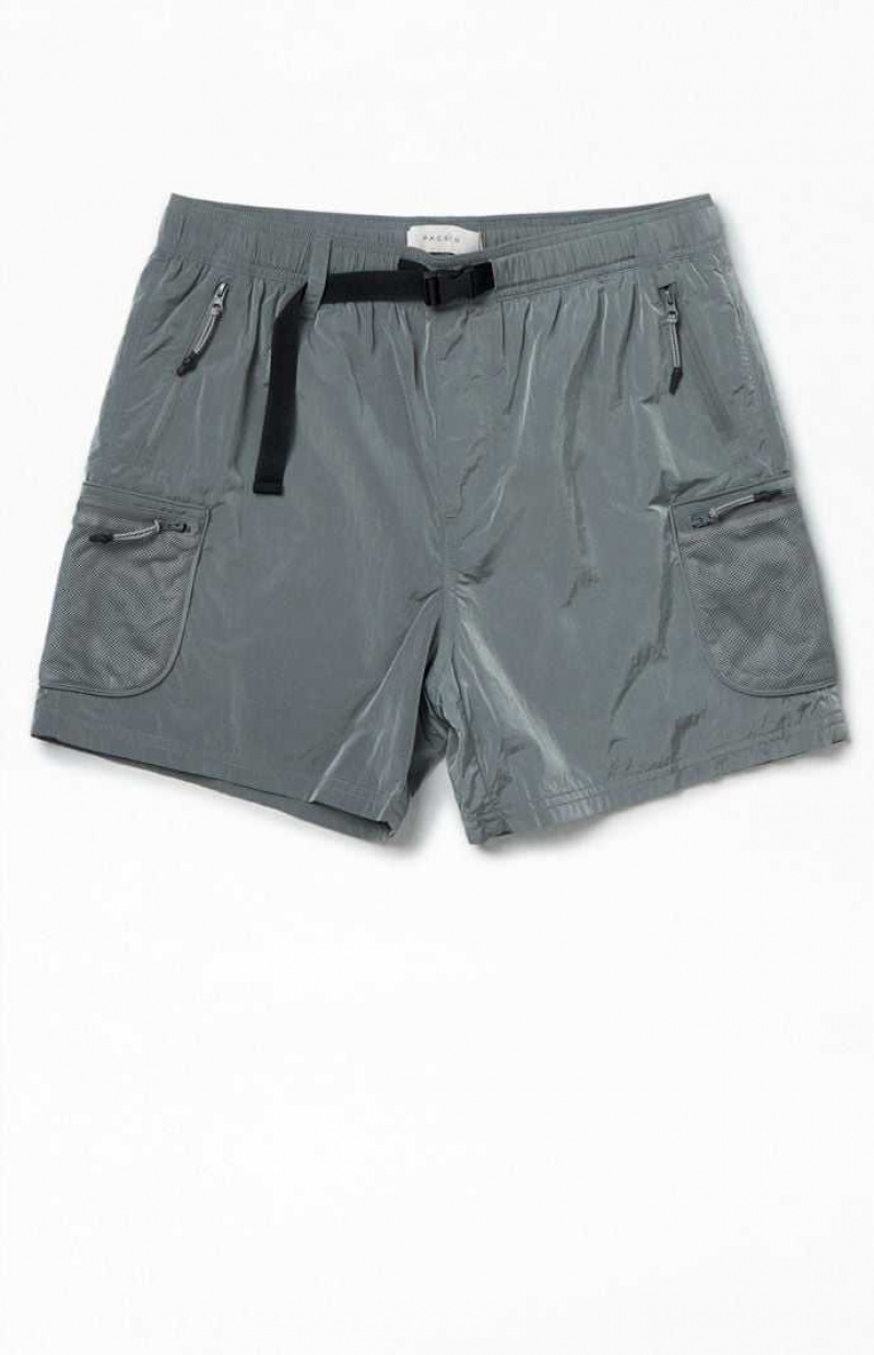 GRAY PacSun Tech Cargo Shorts | OLWBJTS-09