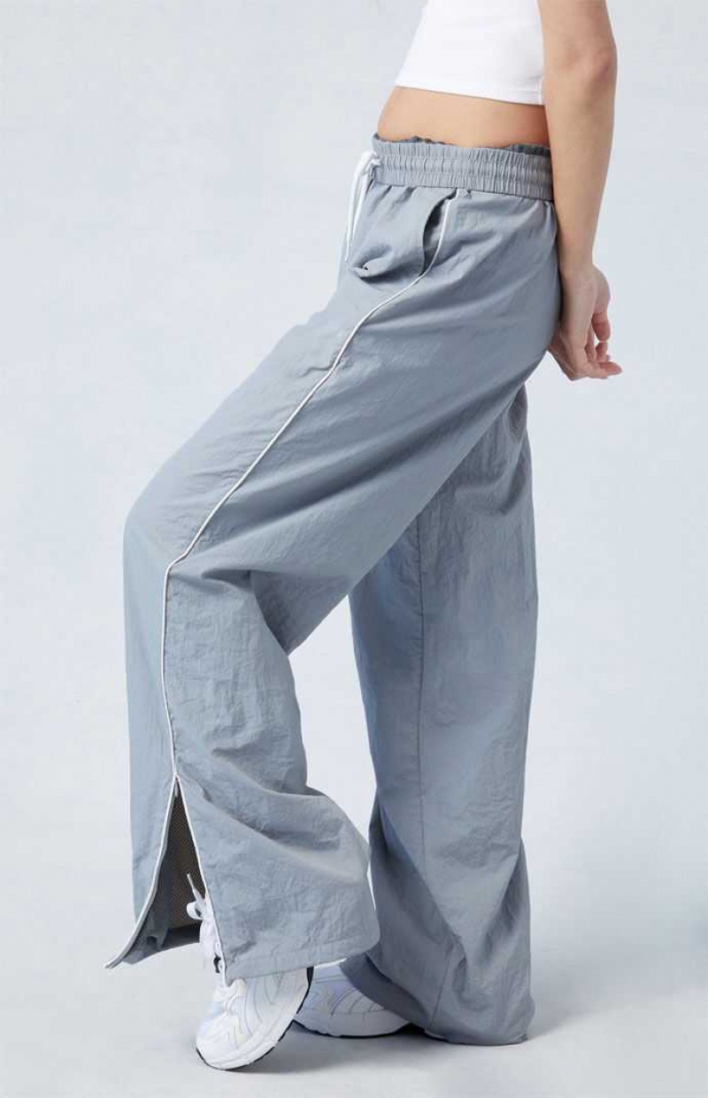 GRAY PacSun Zip Up Track Pants | DNIJHET-02