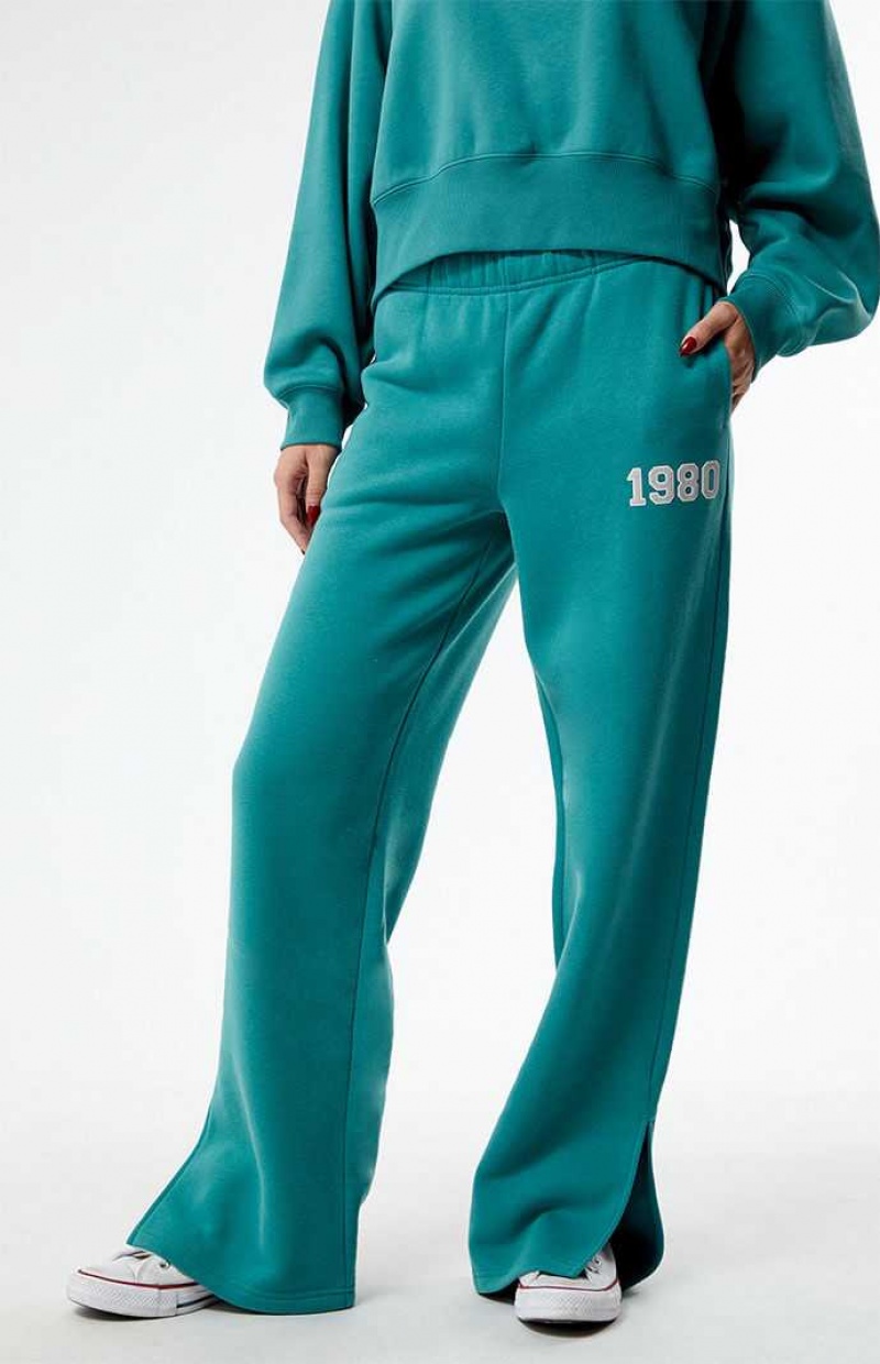 GREEN PacSun 1980 Side Split Sweatpants | SBCXHQY-61