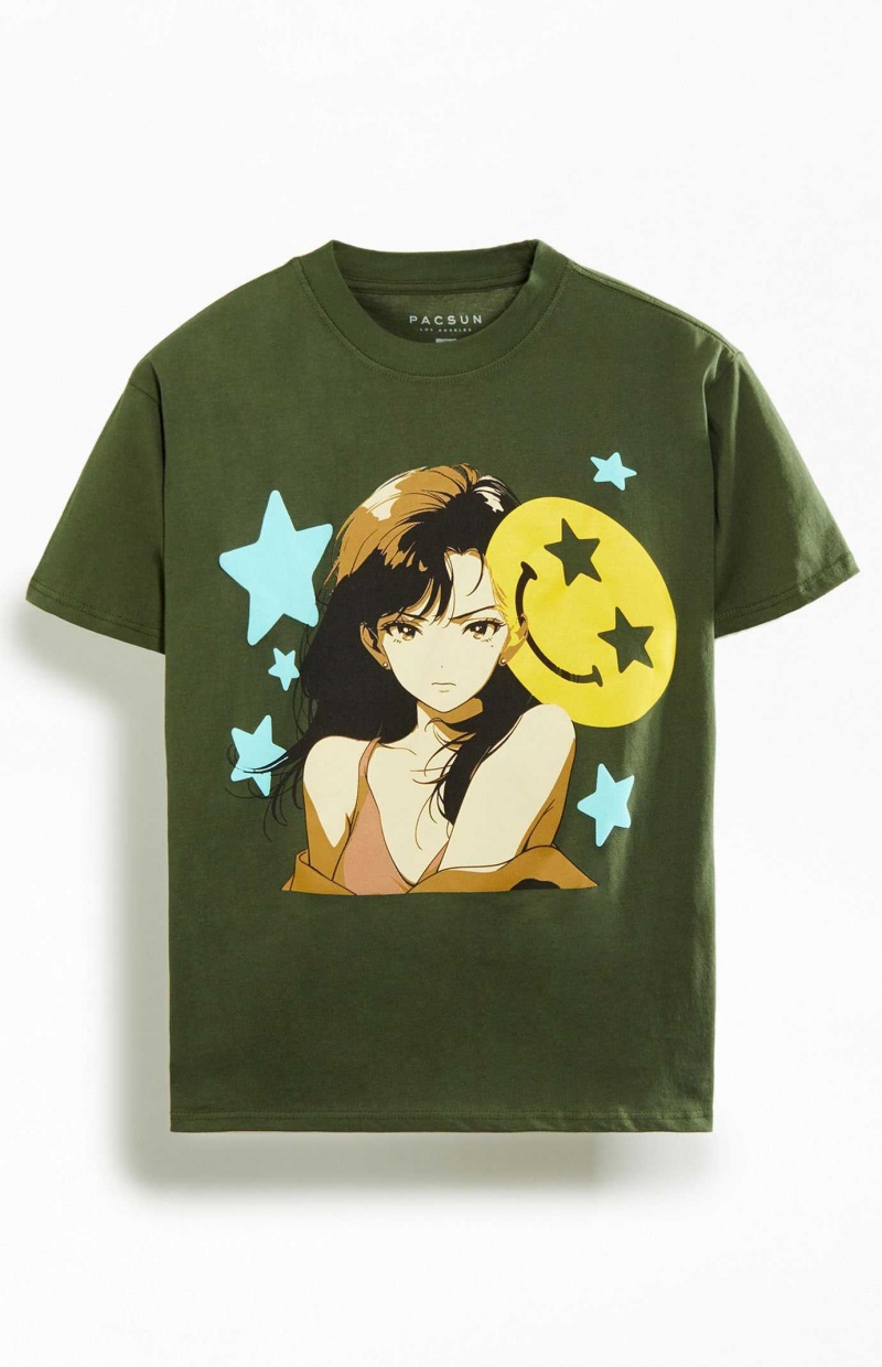 GREEN PacSun 97 Till T-Shirt | RGIXWPL-87