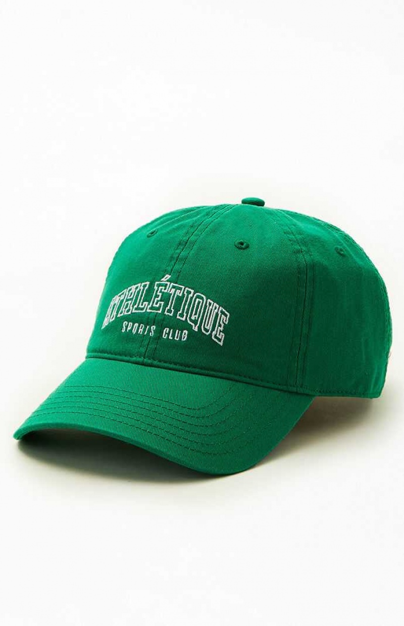 GREEN PacSun Athletique Sports Club Dad Hat | SDTHKLR-79