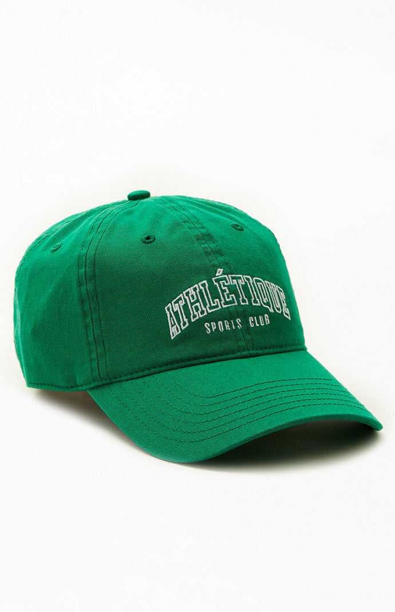 GREEN PacSun Athletique Sports Club Dad Hat | SDTHKLR-79