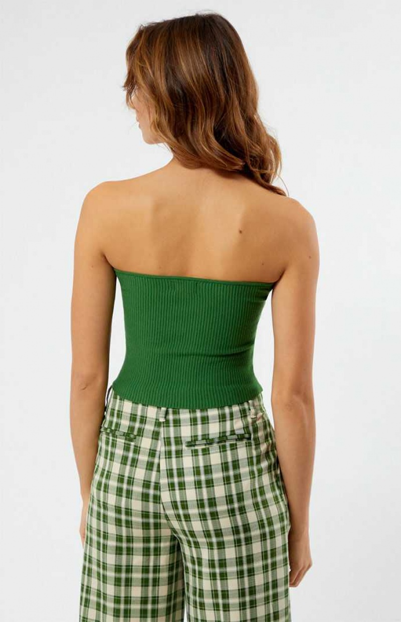 GREEN PacSun Basic Sweater Tube Top | ONTSXAR-72